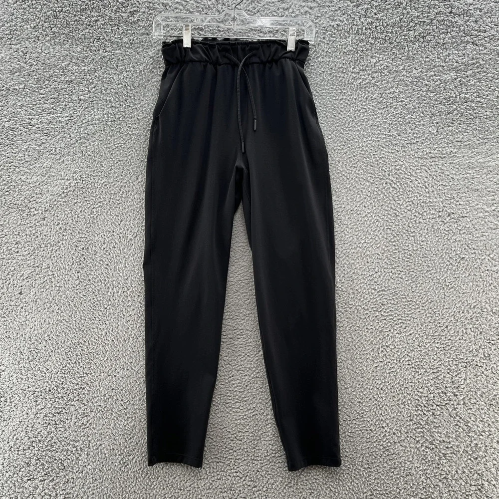 Lululemon Pants Womens 2 Black Keep Moving High Rise‎ Tappered Jogger